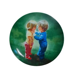 Plate "Sharing Secrets" 1988 By Donald Zolan Childhood Friendship Collection